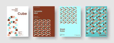 Geometrik Rapor Tasarımı. Soyut İş Sunum Düzeni. İzole Broşür Şablonu. Kitap kapağı. Poster. Pankart. El ilanı. Geçmişi. El ilanı. Günlük. Reklamcılık. Broşür. Haber bülteni