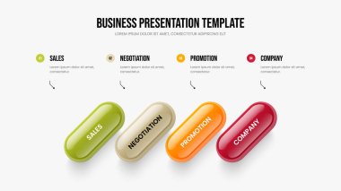 Görsel Görselleştirme Dört Seçenek Diyagram Çerçeve Tasarımı. Atılgan Kaydırma Şablonu Şablonu İllüstrasyonunu Çalıştır. Danışmanlık 4 Element Infographic Slayt Gösterisi Düzeni.