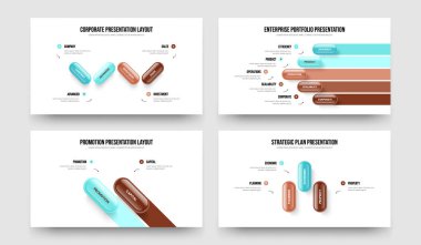 Satışlar Fırlatma 4-5-2-3 Seçenek Diyagram Kaydırma Düzeni Vektör Çizimi Ayarlandı. Pazar Görselleştirme 4523 Element Bilgi Slayt Gösterisi Tasarımı Koleksiyonu.