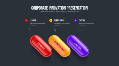 Finansal Giriş Çerçeve Tasarımı Vektör İllüstrasyonu. Dijital Analiz Üç Adım Bilgi Sunumu Tasarımı. Servis Çalıştırma 3 Element Diyagramı Kaydırma Şablonu.