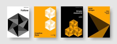 Soyut Kitap Kapağı Tasarımı. Geometrik Sancak Düzeni. İzole iş sunum şablonu. Broşür. Poster. Geçmişi. El ilanı. Rapor verin. Portföy. Reklamcılık. Katalog. Broşür. Broşür