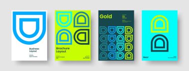 Geometrik Broşür Şablonu. Soyut Poster Tasarımı. İzole edilmiş arka plan düzeni. Kitap kapağı. Pankart. İş sunumu. Rapor verin. El ilanı. Katalog. Reklamcılık. El ilanı. Broşür. Dergi