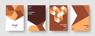 Modern İş Sunumu Mizanpajı. Geometrik Poster Tasarımı. Yaratıcı Broşür Şablonu. Pankart. Kitap kapağı. Geçmişi. Rapor verin. El ilanı. Broşür. Marka Kimliği. Not defteri. Günlük. Reklamcılık