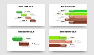 Yaratıcı Hava Durumu 4523 Seçenek Bilgi Kaydırağı Tasarım Seti. Ürün Çözümü 4-5-2-3 Element Diyagram Slayt Gösterisi Şablon Vektör Resimleri Koleksiyonu.
