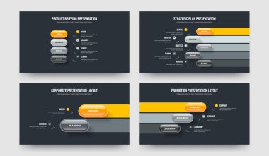 Giriş 4523 Element Diyagram Kaydırma Düzeni Paketi. Yaratıcı Geliştirme Dört Beş İki Üç Adım Bilgi Slayt Gösterisi Şablon Vektör İllüstrasyon Koleksiyonu.