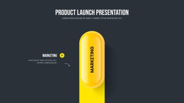 Modern Görselleştirme 1 Seçenek Diyagramı Sunum Tasarımı. Dijital Giriş Çerçeve Düzeni Vektör İllüstrasyonu. Proje Kampanyası Bir Adım Bilgisel Slayt Gösterisi Şablonu.