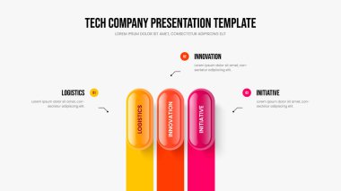 Atılgan Görselleştirme Üç Element Diyagramı Sunum Tasarımı. Dijital Fırlatma 3 Seçenek Bilgi Kaydırma Şablonu. Yaratıcı Plan Çerçeve Düzeni Vektör İllüstrasyonu.
