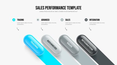 Yaratıcı Rapor Dört Adım Bilgi Kaydırma Şablonu. Dijital Profil Sunumu Tasarım Vektörü İllüstrasyonu. Şirket Brifingi 4 Seçenek Diyagramı Düzenlemesi.