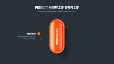 Enterprise Growth One Option Infographic Slayt Gösterisi Tasarımı. Yaratıcı Çözüm 1 Adım Diyagram Sunum Düzeni. Görsel Profil Kaydırma Şablonu Vektör İllüstrasyonu.