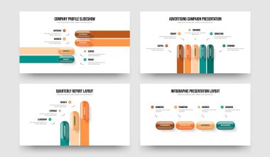 Profesyonel Kampanya Dört Beş Üç Dört Seçenek Slayt Gösterisi Slayt Tasarım Vektörü İllüstrasyon Paketi. Ürün Şablonu 4534 Element Diyagramı Kaydırma Şablonu Koleksiyonu.