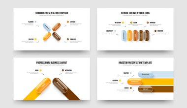 Kurumsal Giriş 4-5-2-3 Basamaklı Diyagram Sunum Düzeni Vektör Çizim Paketi. Modern Profil 4523 Element Bilgi Kaydırma Şablonu Koleksiyonu.