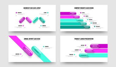 Şirket Stratejisi 4-5-2-3 Seçenek Şablon Şablonu Çizim Kümesi. Hizmet Performansı 4523 Element Bilgi Slayt Gösterisi Düzeni Paketi.