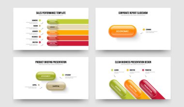 Proje Büyümesi 5123 Element Bilgi Slayt Gösterisi Düzeni. Profesyonel Görselleştirme Beş Bir İki Üç Adım Diyagram Şablon Vektör Resimleme Koleksiyonu.