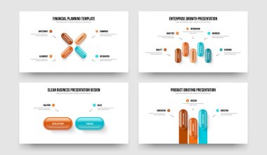 Satış Görselleştirme Dört Beş İki Üç Adım Bilgi Kaydırma Şablonu Vektör İllüstrasyon Koleksiyonu. Profesyonel İçgörü 4523 Element Diyagramı Slayt Gösterisi Tasarımı.