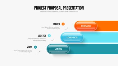 Satışlar Hava Durumu 3 Seçenek Bilgisel Çerçeve Düzeni. Büyüme Şablonu Vektör İllüstrasyonuna Danışmanlık. Yatırımcı Genel Görünümü Üç Element Diyagramı Slayt Gösterisi Tasarımı.