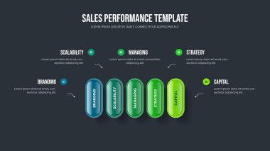 Profesyonel Geliştirme 5 Adım Diyagram Kaydırma Düzeni. Reklam Planı Slayt Şablonu Şablonu İllüstrasyonu. Girişim Hava Durumu Beş Element Bilgi Sunumu Tasarımı.