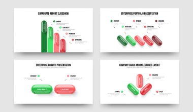 Modern Insight 4-5-2-3 Seçenek Diyagramı Sunum Düzeni Vektör İllüstrasyon Kümesi. Pazar Büyümesi 4523 Adım Bilgisel Slayt Gösterisi Tasarım Paketi.