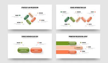 Proje Portföy Dört Beş İki Üç Adım Diyagram Slayt Gösterisi Vektör Çizim Paketi. Reklam Performansı 4523 Seçenek Slayt Şablonu Koleksiyonu.