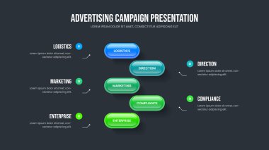 Finansal Görselleştirme Beş Seçenek Slayt Gösterisi Düzeni. Şirket Performansı 5 Element Diyagram Şablonu. Proje Planı Sunum Tasarım Vektörü İllüstrasyonu.