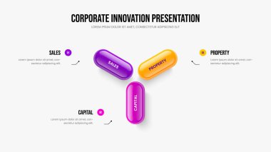 Dijital Teklif Üç Adım Bilgi Çerçeve Tasarımı. Yaratıcı Öngörü Sunum Şablonu Vektör İllüzyonu. Yatırımcı Giriş 3 Seçenek Diyagramı Slayt Gösterisi Düzeni.