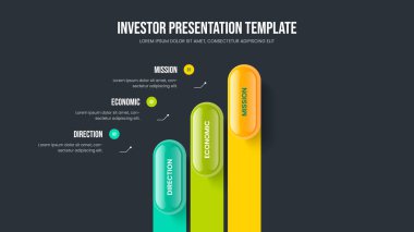 Profesyonel Performans 3 Seçenek Bilgisel Sunum Düzeni. Insight Frame Tasarım Vektörü İllüstrasyonu Projesi. Dijital Brifing Üç Eleman Diyagramı Kaydırma Şablonu.