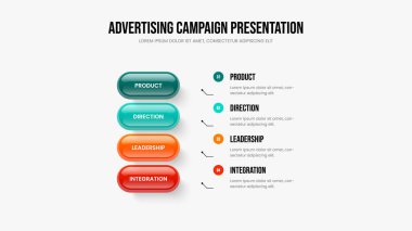 Enterprise Proposal Frame Tasarım Vektörü İllüstrasyonu. Profesyonel Gelişim 4 Seçenek Diyagramı Sunum Şablonu. Dijital Profil Dört Adım Bilgisel Slayt Düzeni.