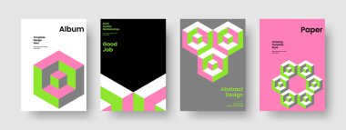 Yaratıcı İş Sunum Şablonu. İzole Flyer Tasarımı. Geometrik Rapor Düzeni. Geçmişi. Pankart. Poster. Kitap kapağı. Broşür. Reklamcılık. Not defteri. Broşür. Günlük. El ilanı