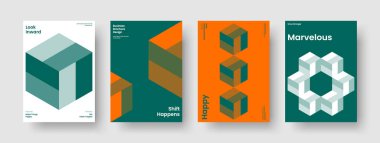 Yaratıcı Flyer Düzeni. Geometrik Broşür Şablonu. İzole edilmiş İş Sunumu Tasarımı. Pankart. Rapor verin. Poster. Geçmişi. Kitap kapağı. Dergi. Portföy. El ilanı. Broşür. Reklamcılık