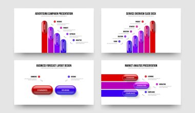 Yaratıcı Giriş 4-5-2-3 Element Diyagram Slayt Gösterisi Tasarım Vektörü İllüstrasyon Koleksiyonu. Şirket Stratejisi 4523 Seçenek Tanıtım Şablonu Ayarları.