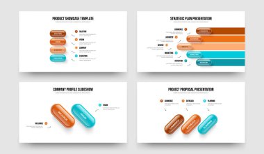 Business Launch 4-5-2-3 Basamaklı Diyagram Çerçeve Tasarım Vektörü Çizim Paketi. Ürün Raporu 4523 Seçenek Slayt Gösterisi Düzenleme Koleksiyonu.