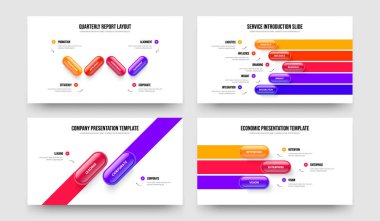Şirket İcat 4523 Basamaklı Infographic Frame Tasarım Koleksiyonu. Finansal Çözüm Dört Beş İki Üç Seçenek Slayt Şablonu Şablon Çizimi.