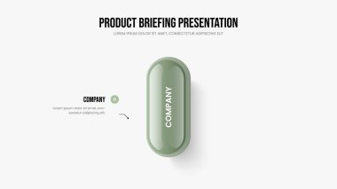 Görsel Fırlatma Bir Element Diyagram Kayma Tasarımı. Yatırımcı Gözden Geçirmesi 1 Adım Bilgisel Çerçeve Düzeni. Şirket Planlama Sunum Şablonu Vektör İllüstrasyonu.