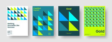 Modern İş Sunumu Mizanpajı. Soyut Sancak Tasarımı. Geometrik Arkaplan Şablonu. Broşür. Rapor verin. Kitap kapağı. Poster. El ilanı. Portföy. Günlük. Katalog. Reklamcılık. El ilanı