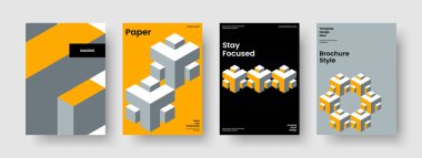 Geometrik İş Sunum Düzeni. Yaratıcı Poster Şablonu. Modern Kitap Kapağı Tasarımı. Rapor verin. Geçmişi. Broşür. Pankart. El ilanı. Dergi. Marka Kimliği. Not defteri. Haber bülteni. Broşür