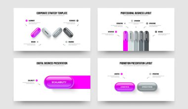 Şirket Brifingi 4512 Adım Bilgisel Çerçeve Düzeni Paketi. Yatırımcı Görselleştirme Dört Beş Bir İki Element Diyagramı Sunum Tasarım Vektörü İllüstrasyon Koleksiyonu.