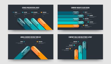 Finansal Portföy Dört Beş İki Üç Element Diyagramı Çerçeve Düzeni Vektör İllüzyon Kümesi. Profesyonel Profil 4523 Seçenek Bilgi Kaydırma Şablonu Koleksiyonu.