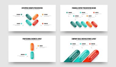 Enterprise Kampanyası 4523 Seçenek Kaydırma Şablonu Ayarlandı. Proje Stratejisi Dört Beş İki Üç Adım Bilgilendirme Çerçeve Tasarım Vektör Resimleri Koleksiyonu.