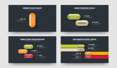 Modern Hava Durumu 1234 Basamaklı Infografik Çerçeve Düzenleme Seti. Görsel Profil Bir İki Üç Element Diyagram Kaydırma Şablonu Vektör Resimleme Paketi.