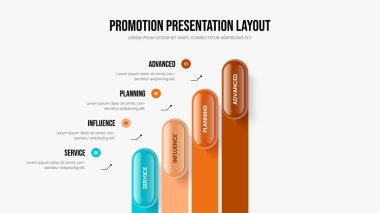 Servis Yeniliği Dört Seçenek Bilgi Kaydırma Şablonu. Kurumsal Giriş 4 Element Diyagramı Çerçeve Düzeni. Finansal Çözüm Sunum Tasarım Vektörü İllüstrasyonu.