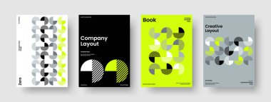 Geometrik İş Sunum Şablonu. Modern Rapor Tasarımı. Yaratıcı Sancak Düzeni. Poster. Broşür. Kitap kapağı. El ilanı. Geçmişi. Marka Kimliği. Not defteri. Haber bülteni. Dergi. Günlük
