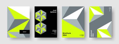 Geometrik Broşür Düzeni. Yaratıcı Kitap Kapağı Şablonu. Modern Banner Tasarımı. El ilanı. Poster. Rapor verin. Geçmişi. İş sunumu. Marka Kimliği. Haber bülteni. Broşür. Katalog. Broşür