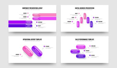 Görsel Teklif 4523 Element Infographic Slayt Gösterisi Tasarım Paketi. Yaratıcı Öngörü Dört Beş İki Üç Adım Diyagram Kaydırma Düzeni Vektör Çizimi.