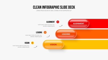 Yaratıcı Insight 3 Element Bilgi Kaydırma Düzeni. Modern İcat Üç Adım Diyagram Slayt Şablonu. Yatırımcı Kampanyası Çerçeve Tasarım Vektörü İllüstrasyonu.