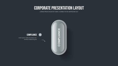 Servis Hava Durumu Bir Seçenek Diyagramı Slayt Gösterisi Düzeni. Modern İnovasyon 1 Adım Infographic Sunum Tasarımı. Piyasa Genel Görünümü Çerçeve Şablonu Vektör İllüstrasyonu.