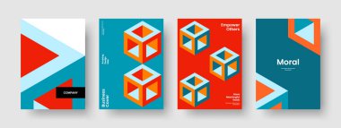 Geometrik Broşür Tasarımı. Yaratıcı Flyer Şablonu. İzole Poster Düzeni. Kitap kapağı. İş sunumu. Pankart. Geçmişi. Rapor verin. Haber bülteni. Portföy. Dergi. Broşür. Katalog