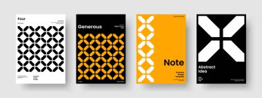 Soyut Poster Düzeni. Geometrik İş Sunumu Tasarımı. Yaratıcı Rapor Şablonu. Geçmişi. Pankart. Kitap kapağı. Broşür. El ilanı. Broşür. Katalog. Haber bülteni. El ilanı. Marka Kimliği