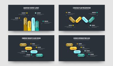 İş Geliştirme 4-4-4 Adım Bilgi Kaydırma Yerleşimi Ayarları. Pazarlama Performansı Dört Dört Dört Seçenek Diyagramı Sunum Şablonu Vektör Resimleme Koleksiyonu.