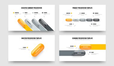Finansal İçgörü Dört Beş Bir İki Seçenek Diyagram Şablon Vektör Resimleri Koleksiyonu. Pazarlama Profili 4512 Adım Bilgisel Slayt Gösterisi Tasarımı.