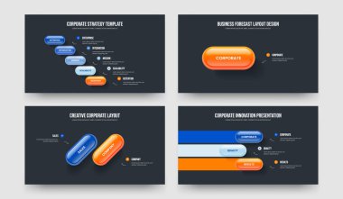 Hizmet Gözden Geçirme Beş Bir İki Üç Adım Çerçeve Tasarım Vektör İllüstrasyon Koleksiyonu. Yatırımcı Görselleştirme 5123 Element Bilgi Kaydırma Düzeni Paketi.