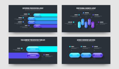 Pazar Görselleştirme 4523 Element Diyagramı Şablon Paketi. Proje Stratejisi 4-5-2-3 Adım Bilgi Sunum Düzeni Vektör Çizimi.